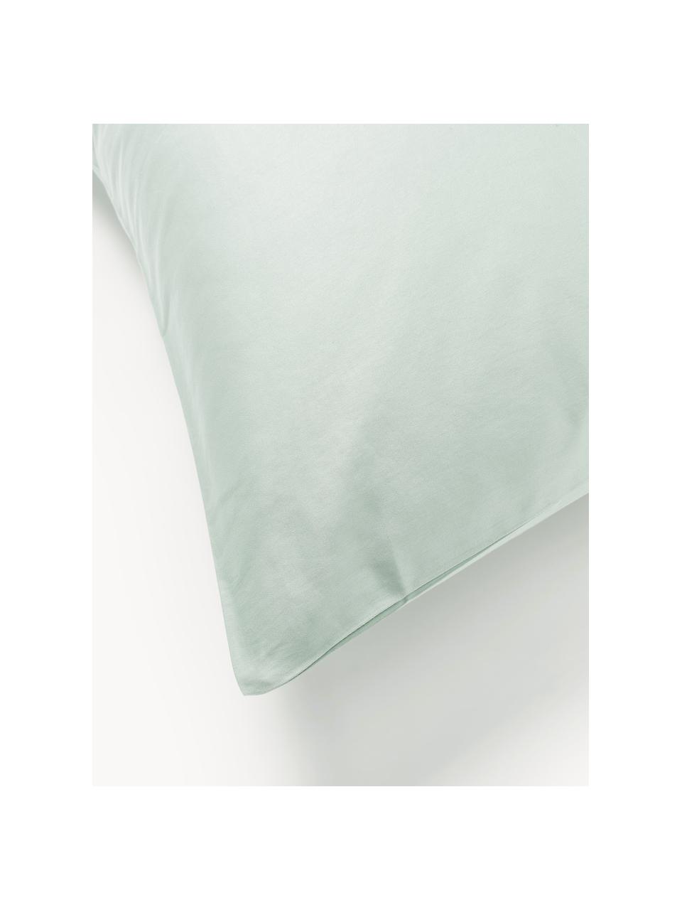 Copricuscino in raso di cotone Comfort, Verde salvia, Larg. 50 x Lung. 80 cm