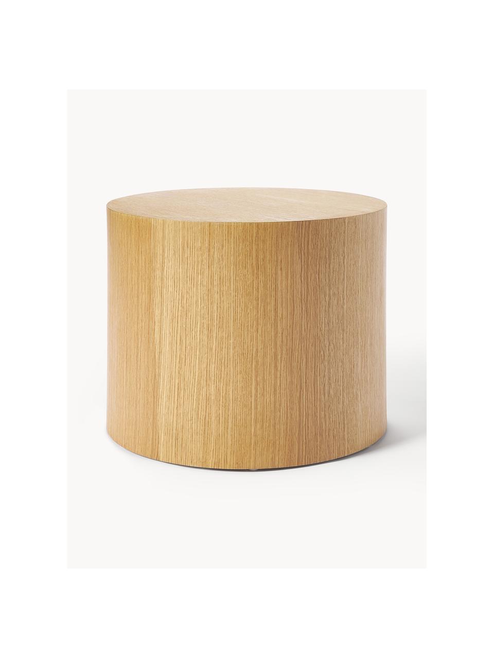 Set de mesas de centro de madera Dan, 2 uds., Tablero de fibras de densidad media (MDF) con chapado de roble, Madera clara, Set de diferentes tamaños