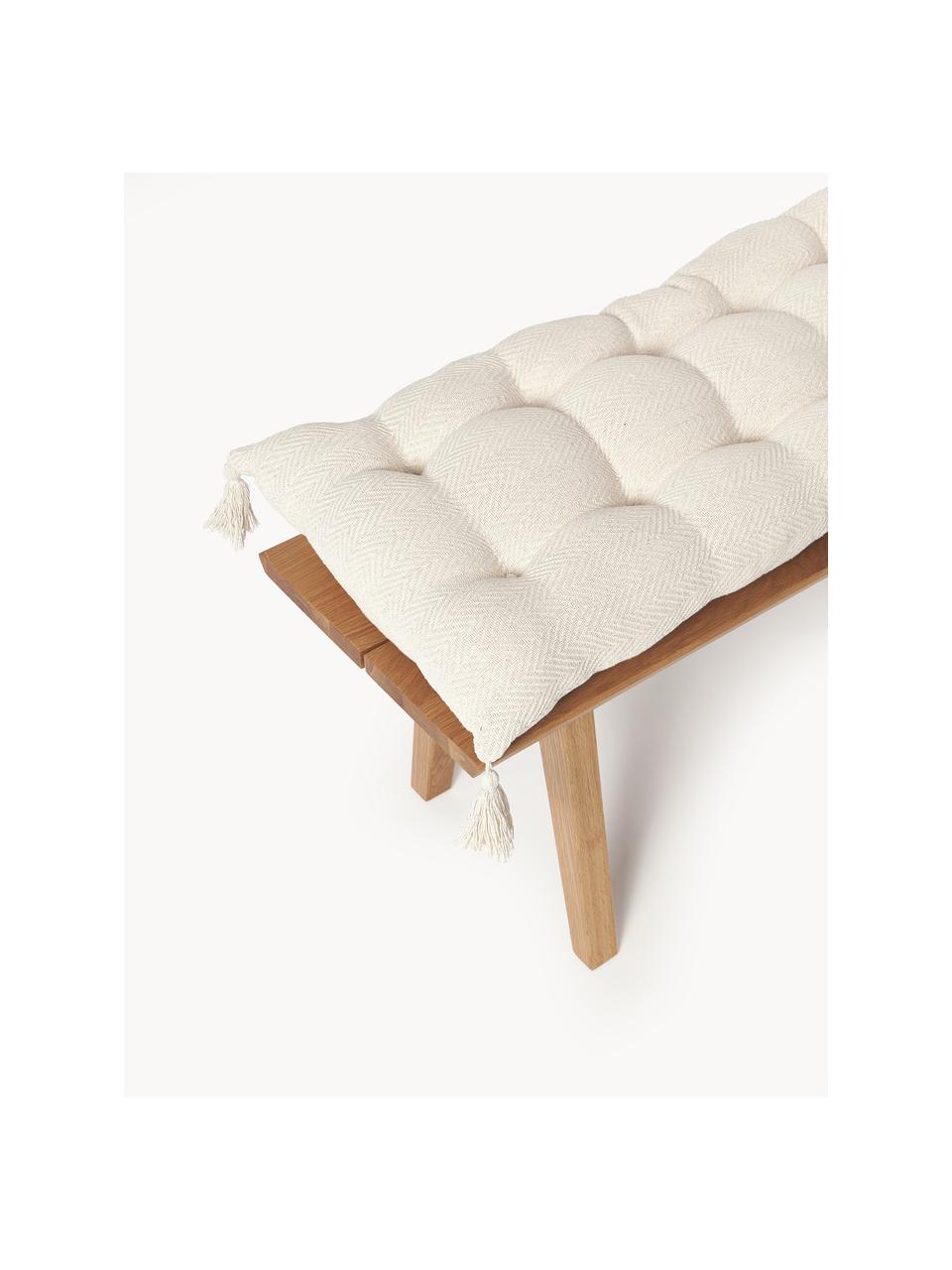 Poduszka na krzesło Rheya, Złamana biel, S 48 x D 120 cm