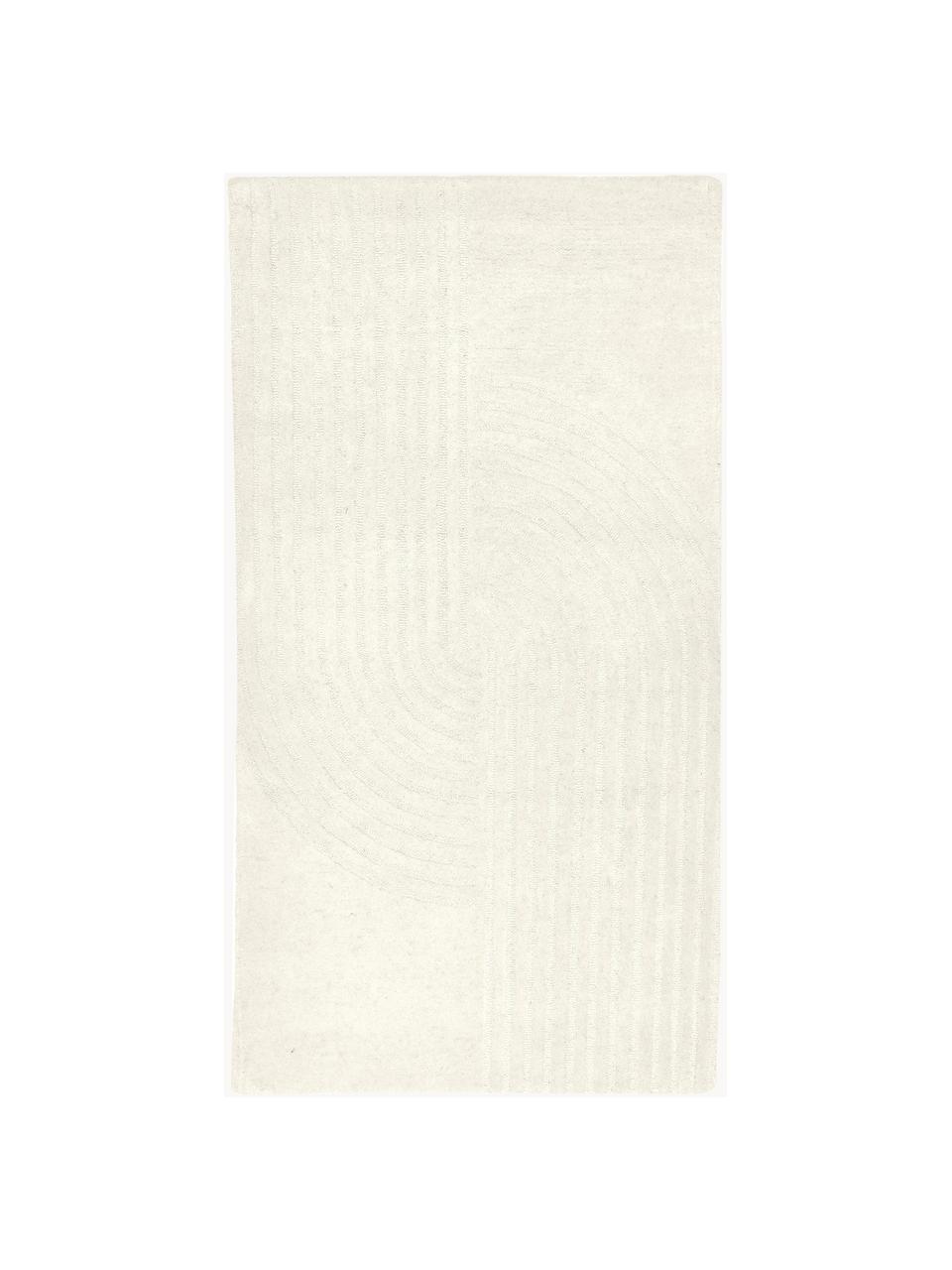 Wollteppich Mason, handgetuftet, Flor: 100 % Wolle, Cremeweiß, B 160 x L 230 cm (Größe M)