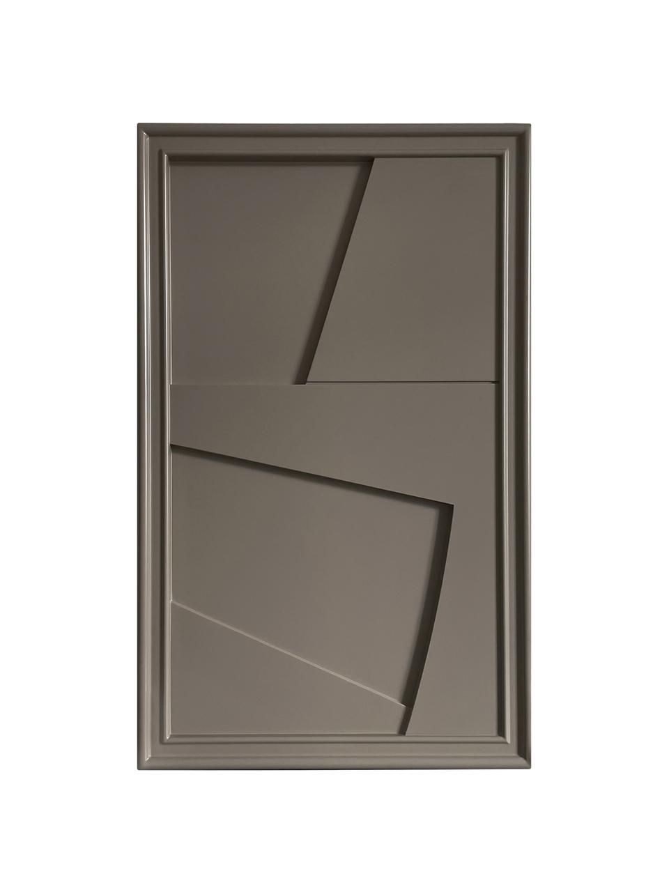 Sculpture murale artisanale Edge, Taupe, larg. 30 x haut. 50 cm