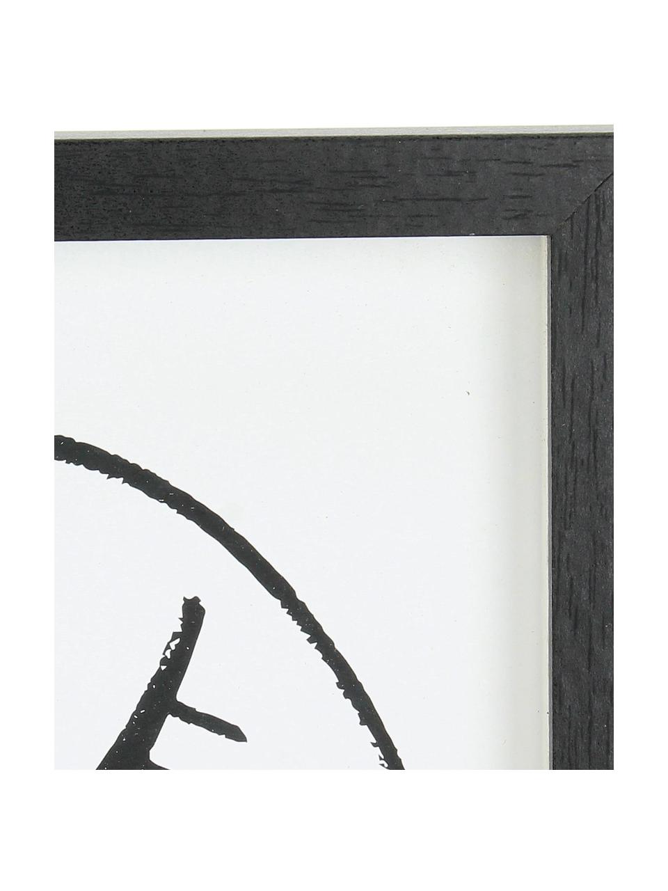 Bildrahmen Andesine, Rahmen: Holz, beschichtet, Front: Glas, Schwarz, 20 x 25 cm