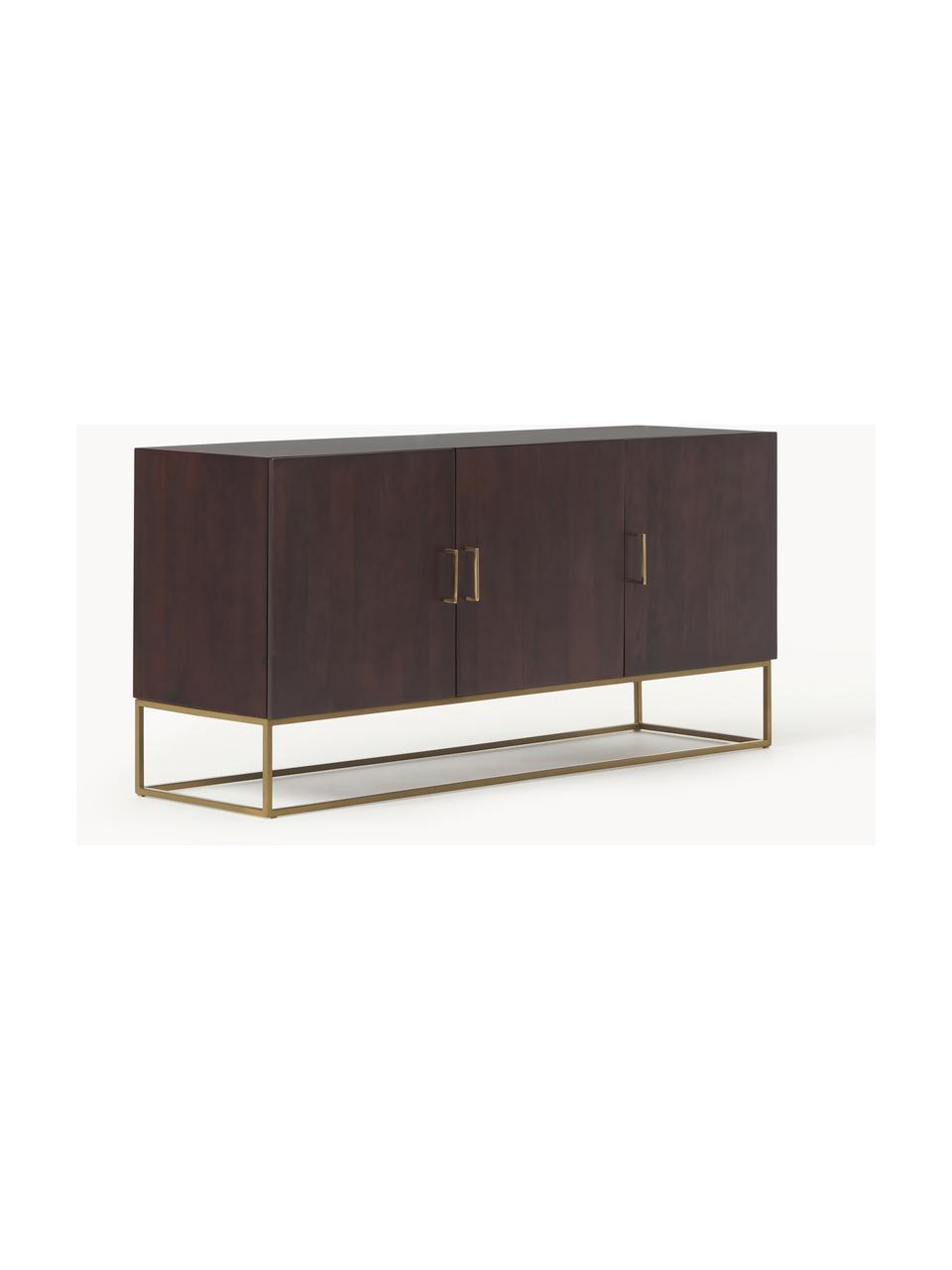 Credenza in legno massello di mango porta vinili MATAHARI