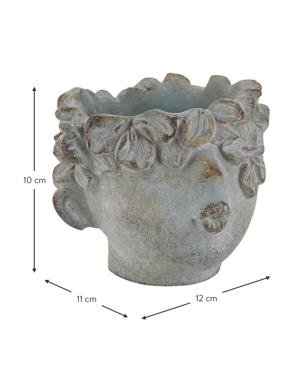 Menší obal na kvetináč z keramiky Cecil, Sivá