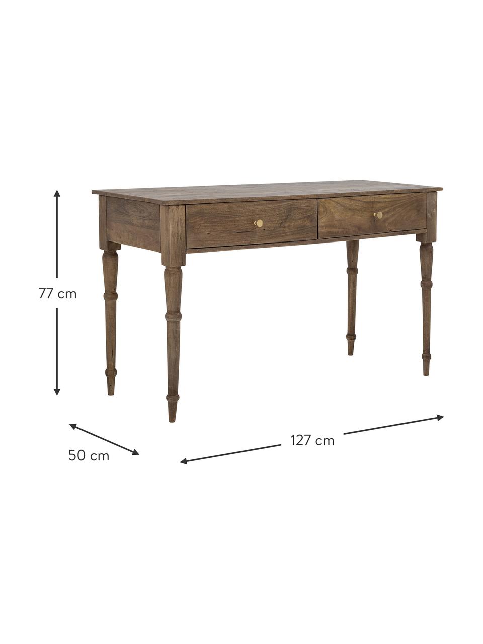 Konsola z drewna mangowego Betton, Drewno mangowe, S 127 x W 77 cm