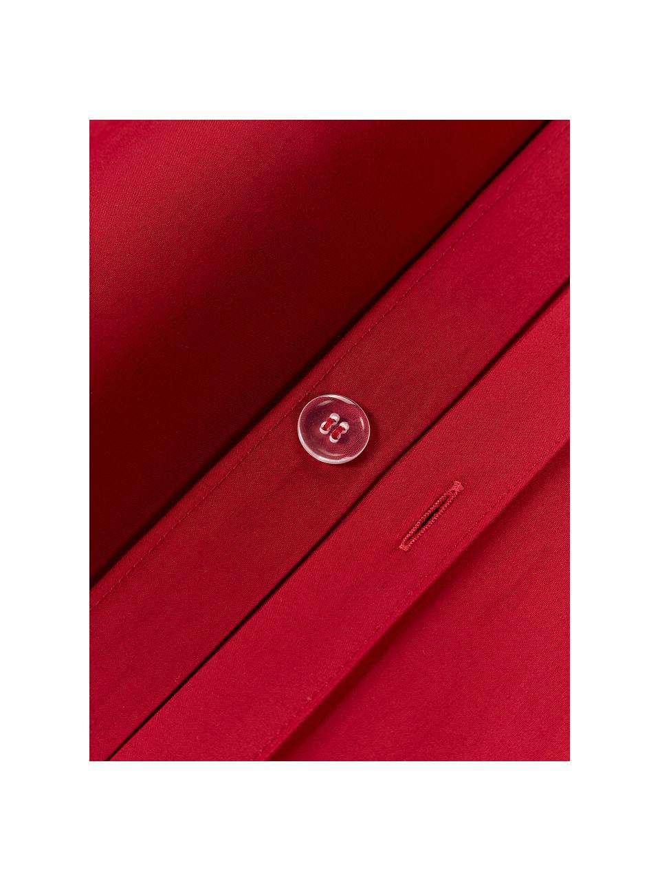 Obliečka na paplón z bavlneného perkálu Elsie, Červená, Š 200 x D 200 cm