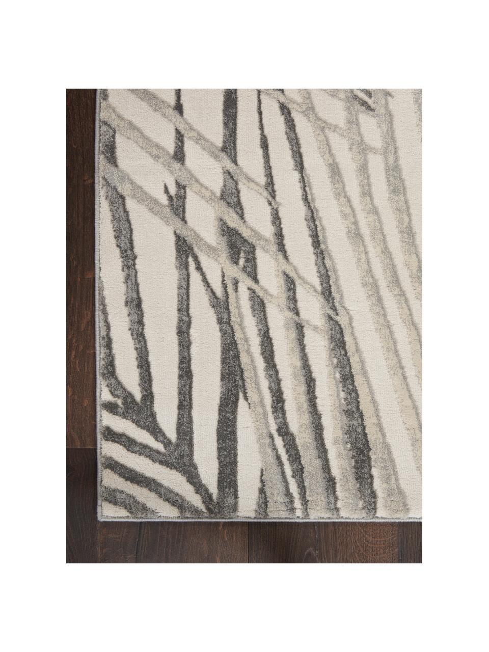 Laagpolige loper Rustic Texture met hoog-laag effect, 51% polypropyleen, 49% polyester, Beige, taupe, B 70 x L 230 cm