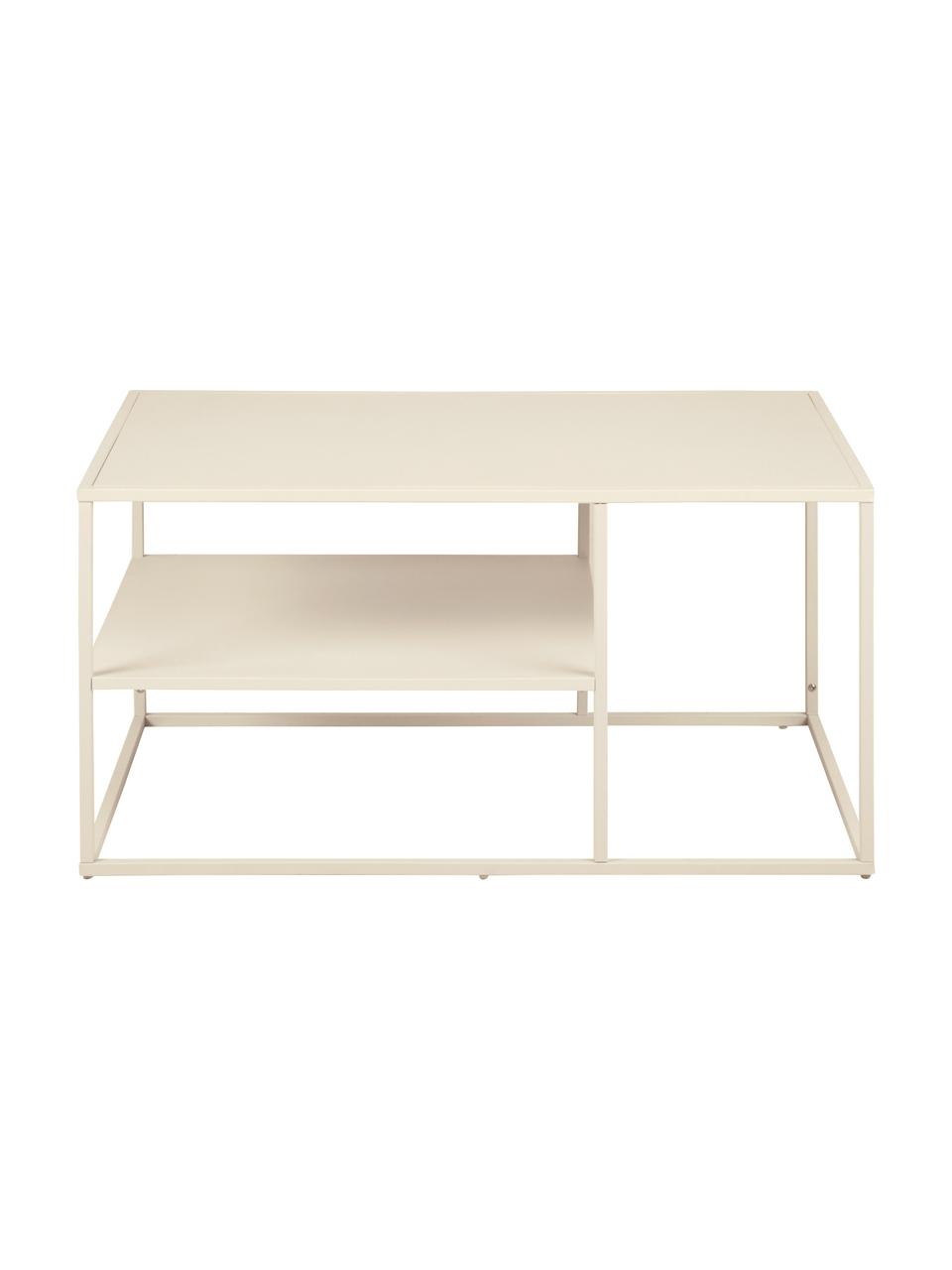 Metalen salontafel Neptun, Gepoedercoat metaal, Beige, B 90 x D 60 cm
