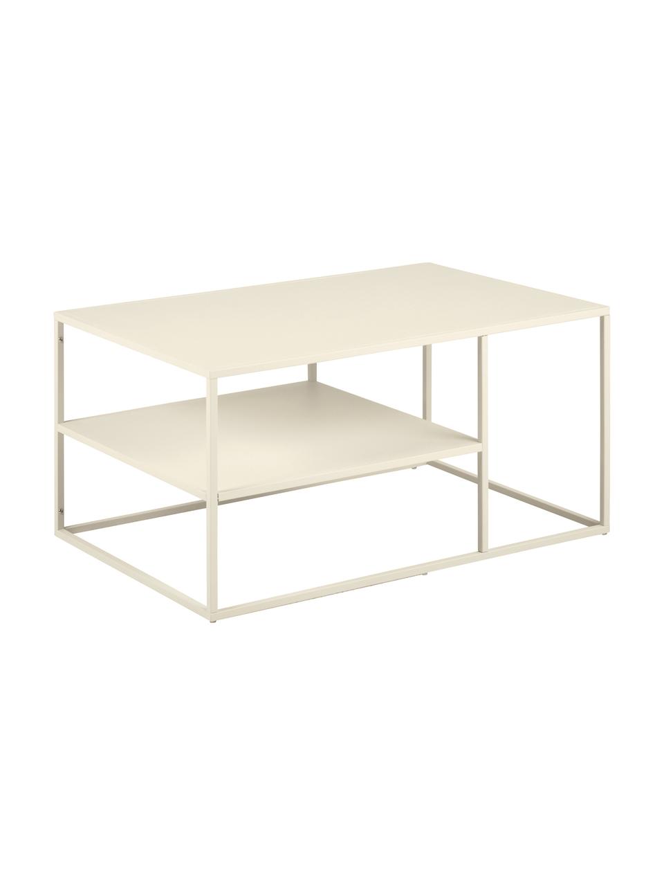 Metalen salontafel Neptun, Gepoedercoat metaal, Beige, B 90 x D 60 cm