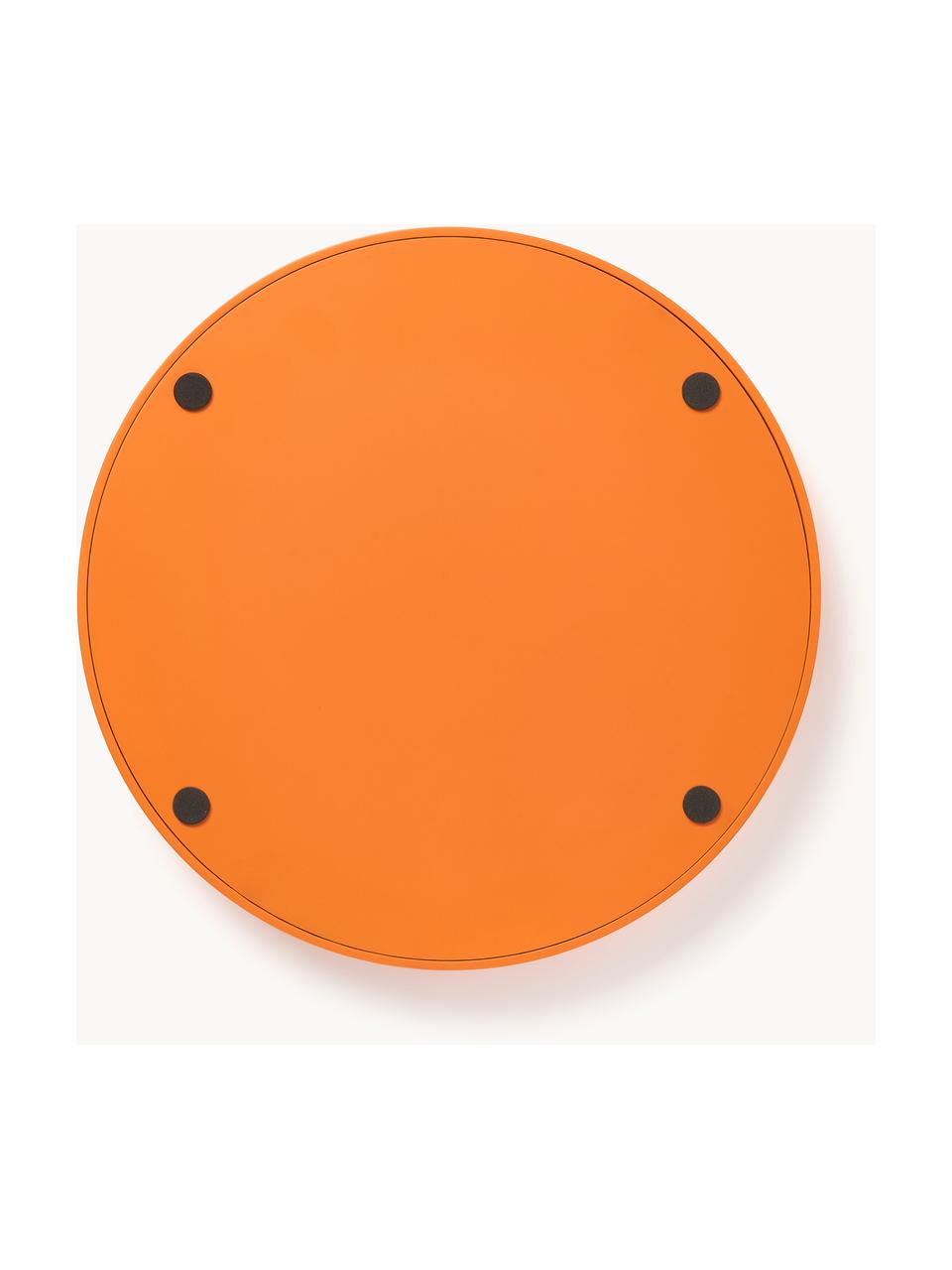 Plateau décoratif rond en cannage Carina, Orange, Ø 30 x haut. 3 cm