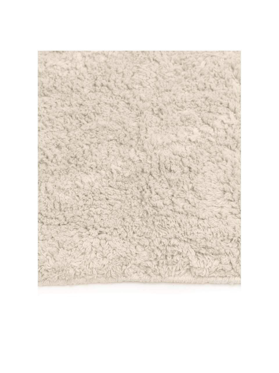 Alfombra artesanal de algodón con flecos Bina, Beige, An 160 x L 230 cm (Tamaño M)