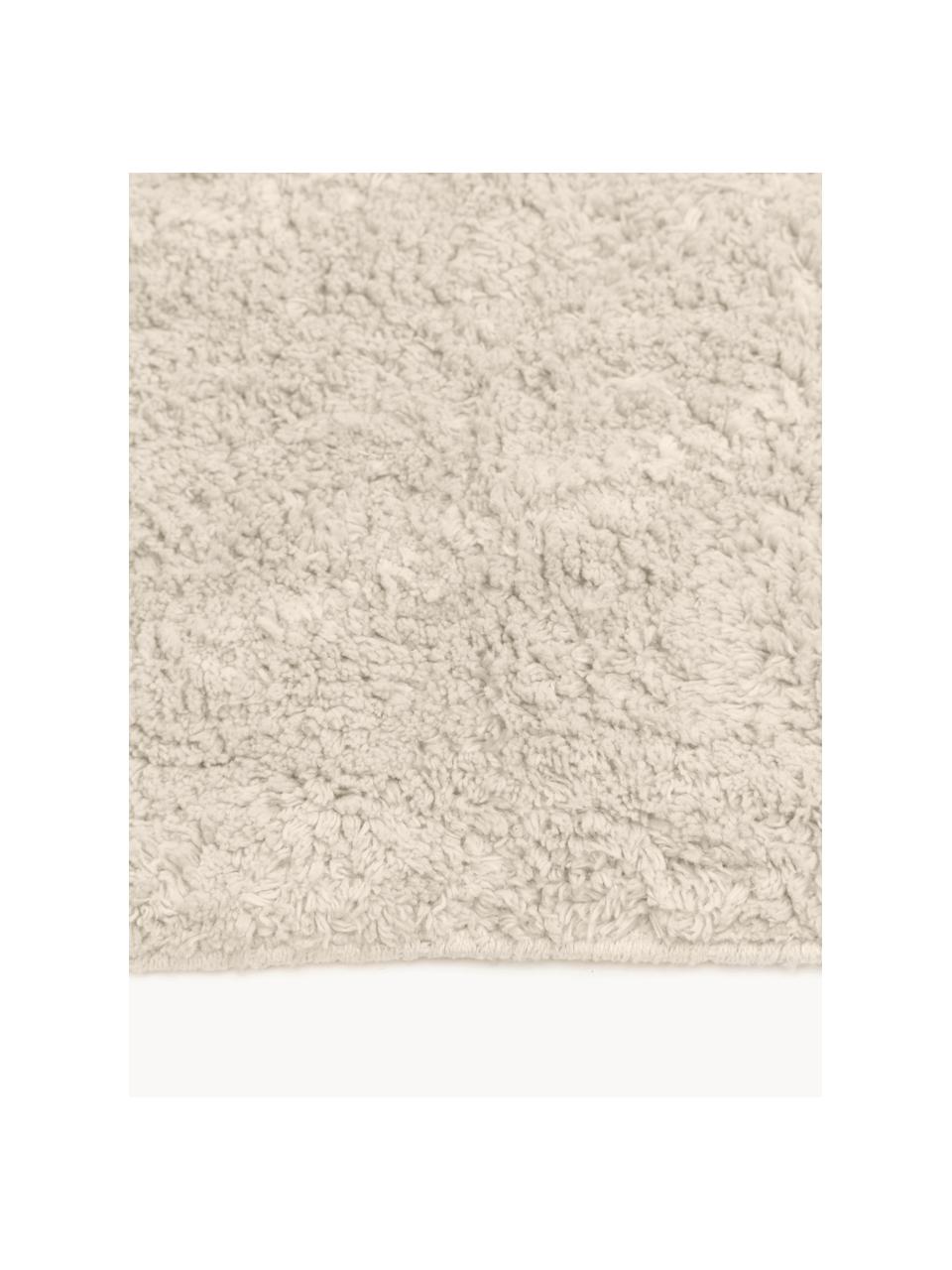 Tapis en coton tufté main Bina, Beige, larg. 80 x long. 150 cm (taille XS)