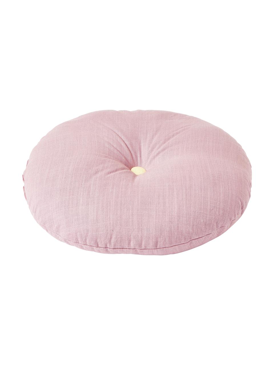 Cuscino imbottito rotondo lilla Devi, Rivestimento: 100% cotone, Rosa, viola, Ø 35 cm