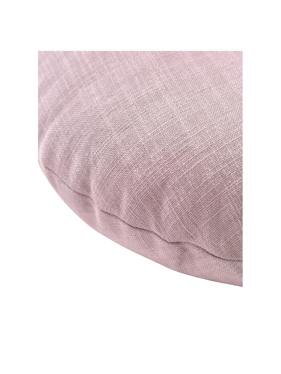 Rundes Dekokissen Devi, mit Inlett, Bezug: 100 % Baumwolle, Rosa, Lila, Ø 35 cm