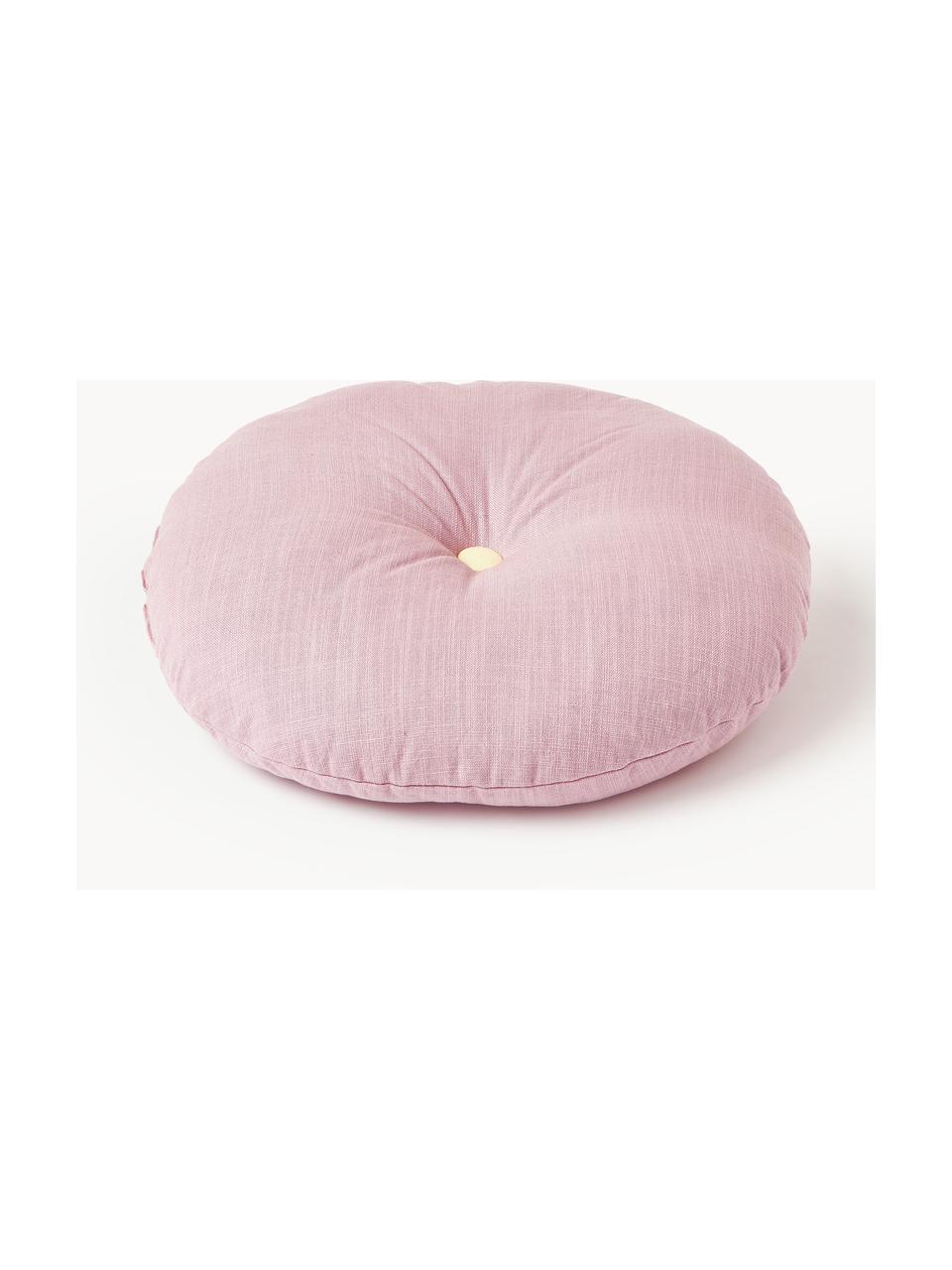 Coussin rond décoratif Devi, Rose, lilas, Ø 35 cm