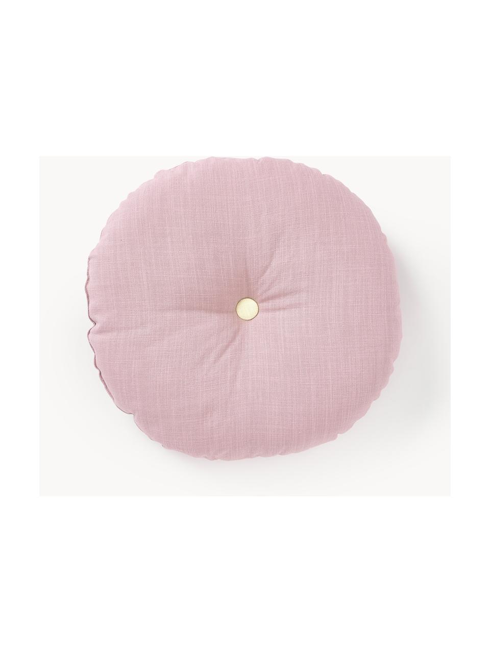 Okrągła poduszka dekoracyjna Devi, Tapicerka: 100% bawełna, Blady różowy, lila, Ø 35 cm