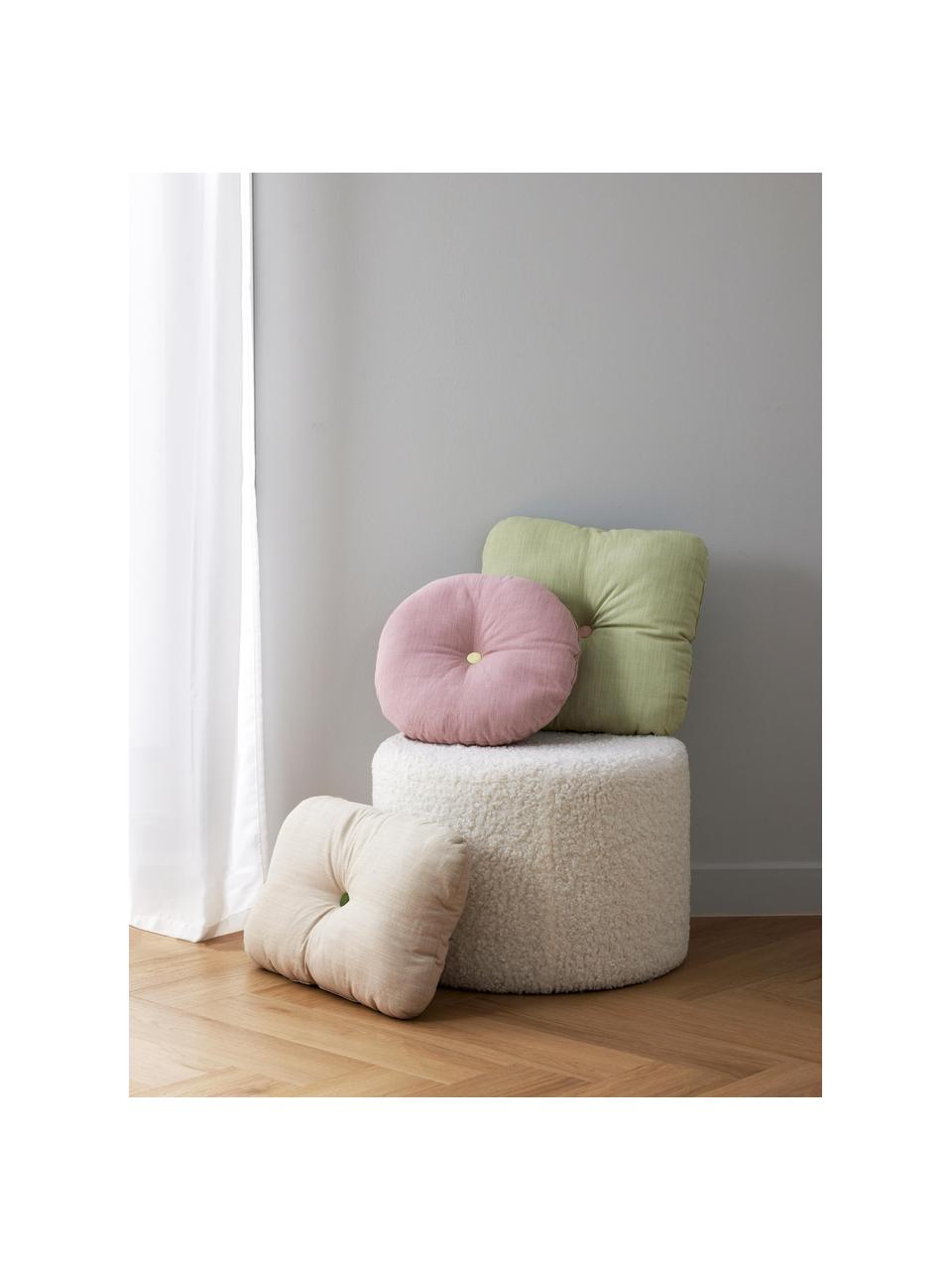 Coussin rond décoratif Devi, Rose, lilas, Ø 35 cm