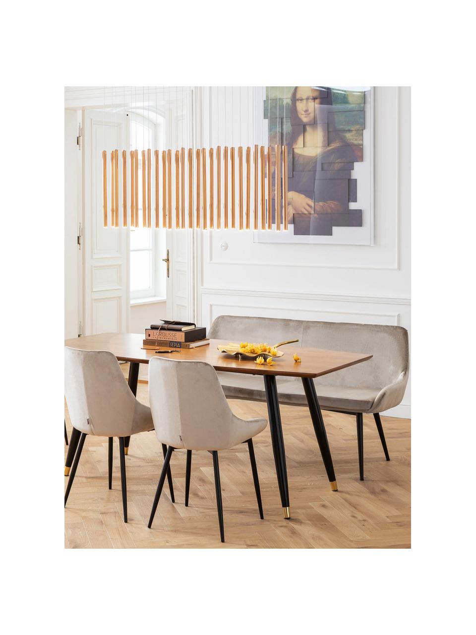 Banquette en velours East Side, Beige