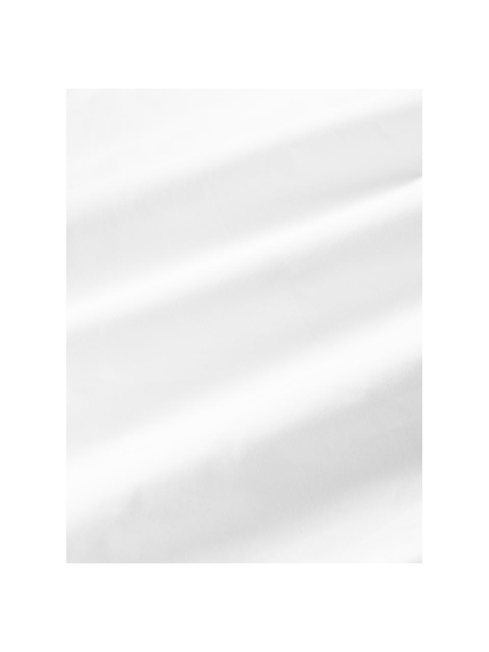 Perkal katoenen dekbedovertrek Elsie, Weeftechniek: perkal Draaddichtheid 200, Wit, B 200 x L 200 cm