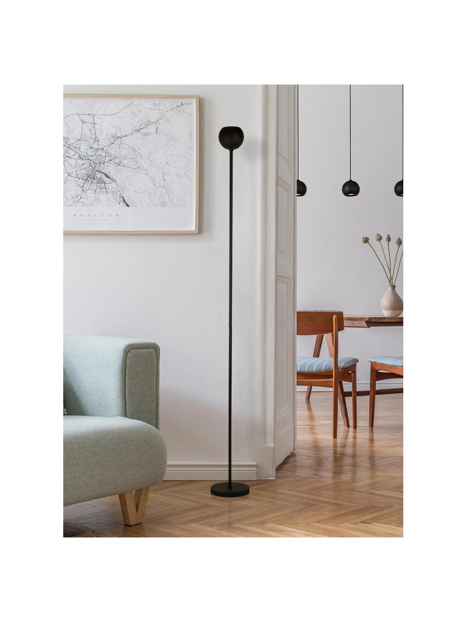 Große Stehlampe Eindhoven, Schwarz, H 180 cm