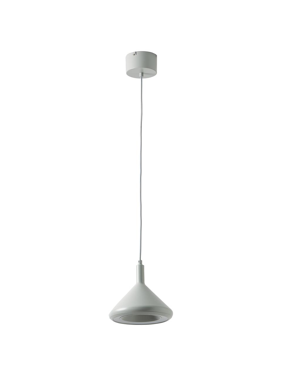 Lámpara de techo LED Alva, Cable: cubierto en tela, Gris claro, Ø 24 x Al 150 cm