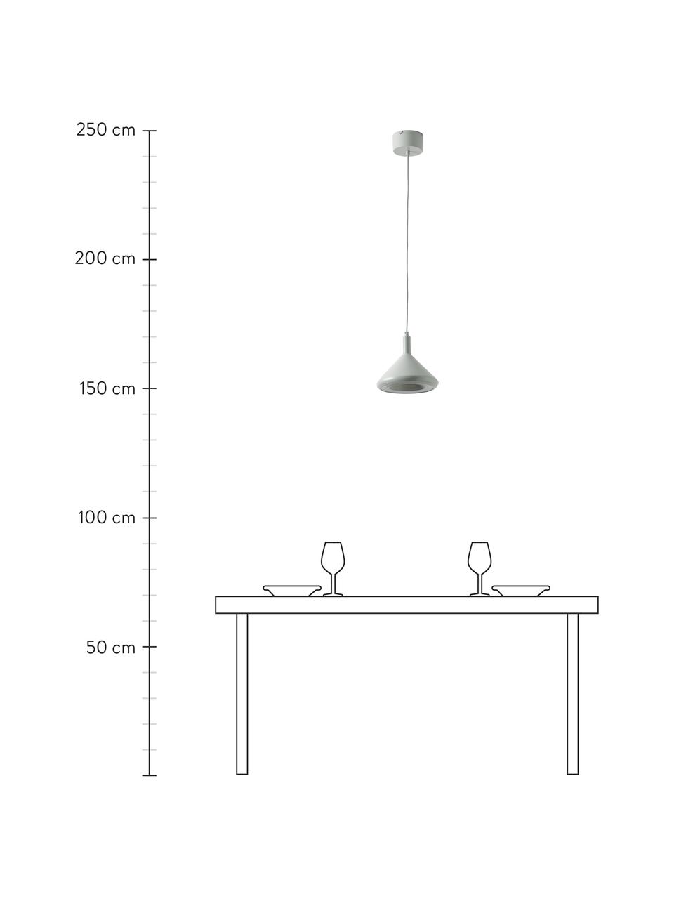 Závěsné LED svítidlo Alva, Světle šedá, Ø 24 cm, V 150 cm