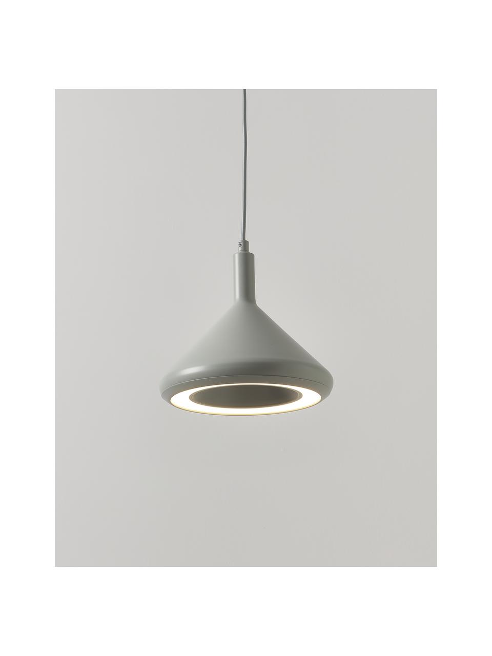 Závěsné LED svítidlo Alva, Světle šedá, Ø 24 cm, V 150 cm