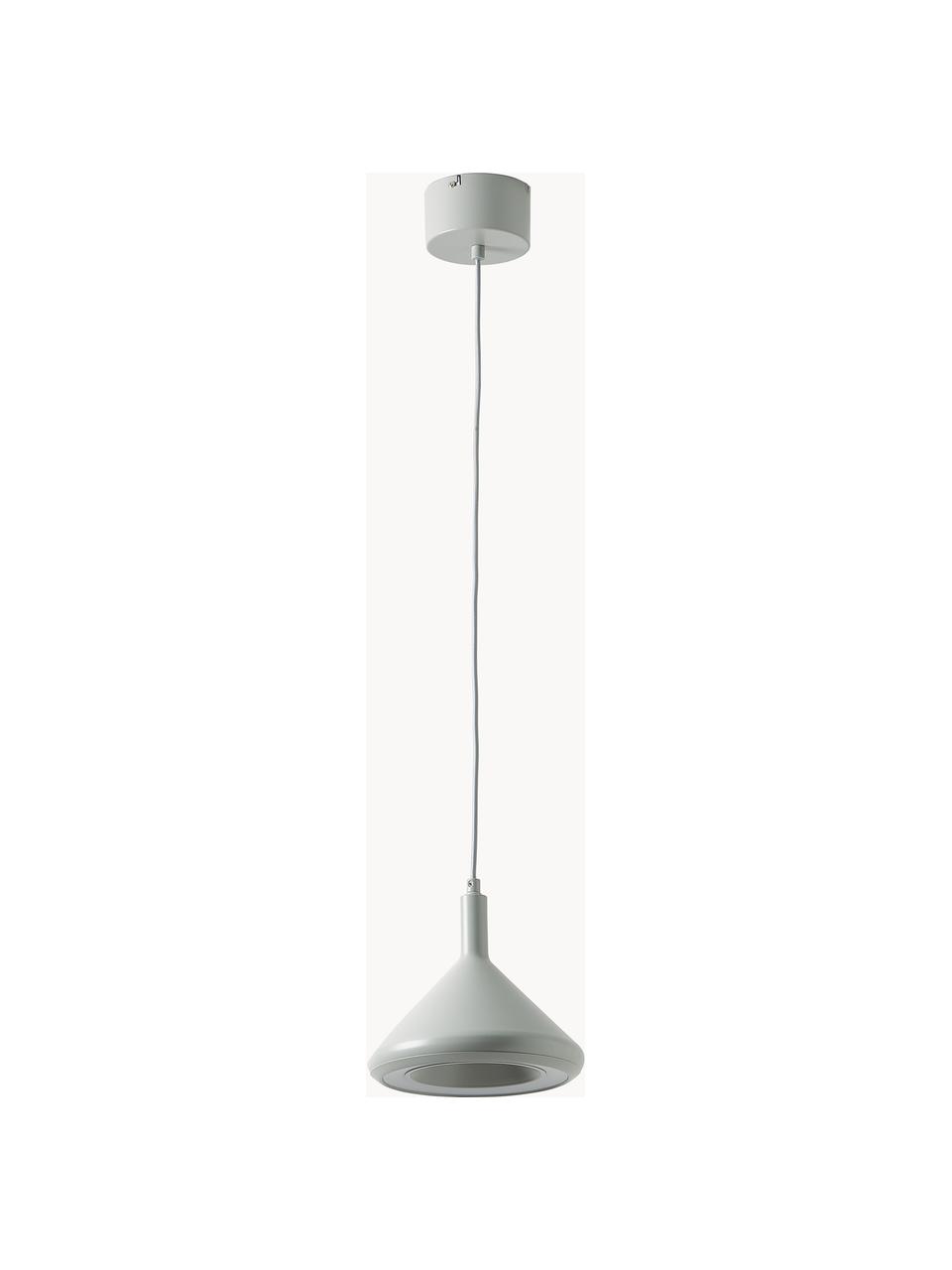 Lámpara de techo LED Alva, Cable: cubierto en tela, Gris claro, Ø 24 x Al 21 cm