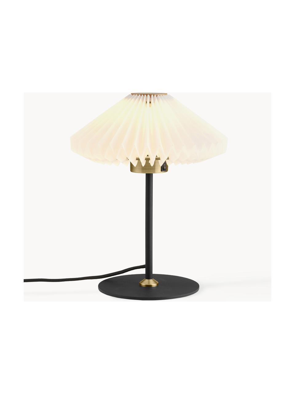 Malá stolní lampa Paris, Bílá, černá, Ø 24 cm, V 32 cm