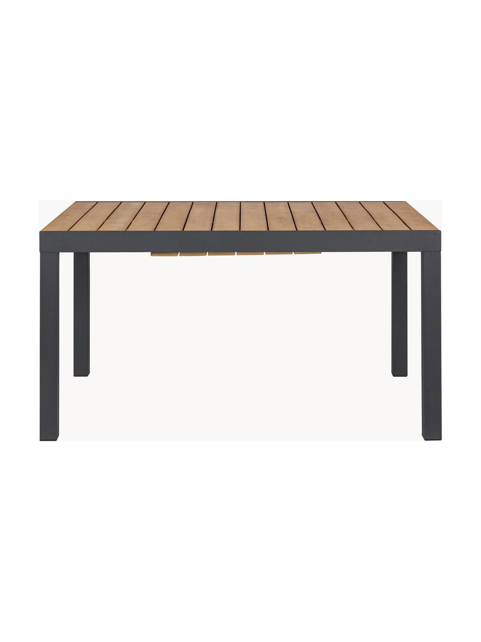 Rozkládací zahradní stůl Elias, 140 - 200 x 90 cm, Dřevo, antracitová, Š 140/200 cm, H 90 cm