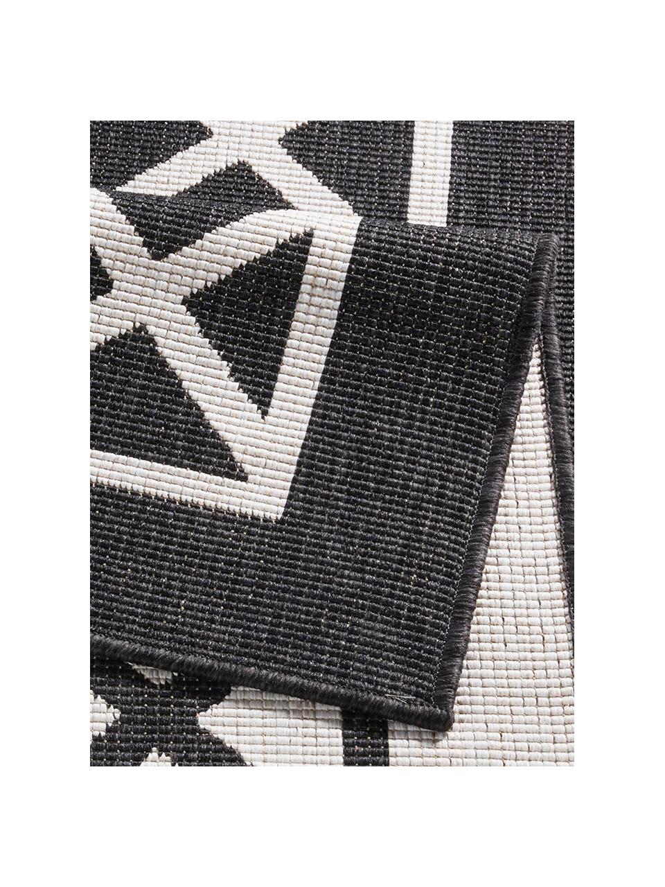 Dwustronny dywan wewnętrzny/zewnętrzny Sydney, Czarny, kremowy, S 200 x D 290 cm (Rozmiar L)