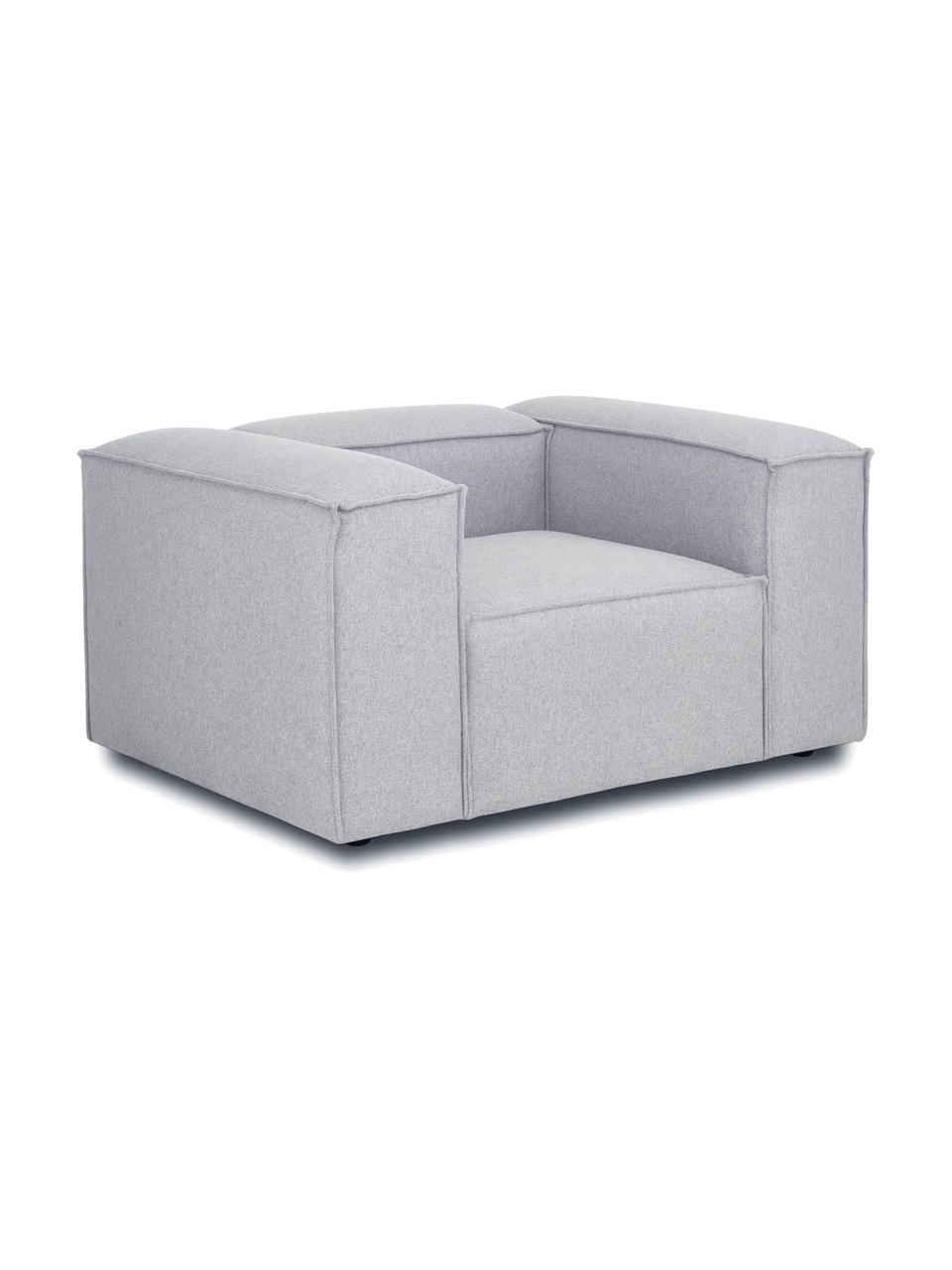 Poltrona Lennon, Rivestimento: 100% poliestere Con 115.0, Struttura: legno di pino massiccio, , Piedini: plastica, Tessuto grigio chiaro, Larg. 130 x Prof. 101 cm
