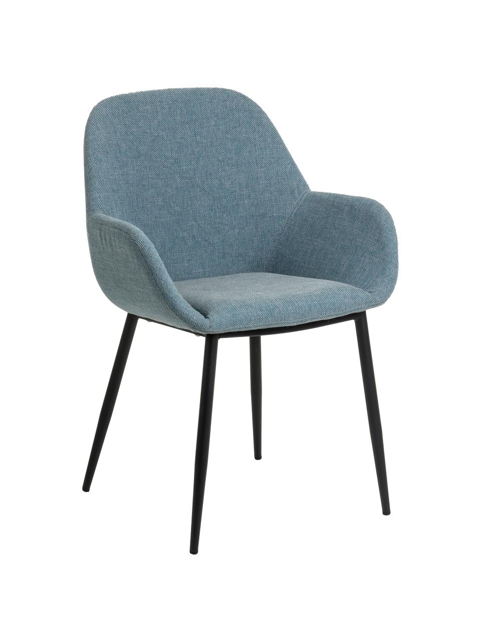 Židle s područkami Kona, 2 ks, Modrá