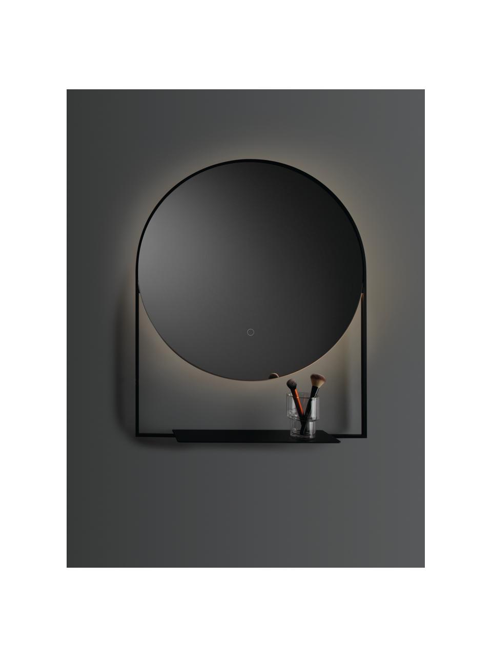 Lustro ścienne LED Cassiopea, Czarny, S 60 x W 75 cm