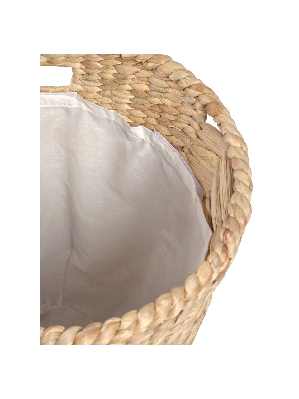 Panier de rangement fait main Zaya, Jacinthe d'eau, Brun clair, Ø 35 x haut. 55 cm