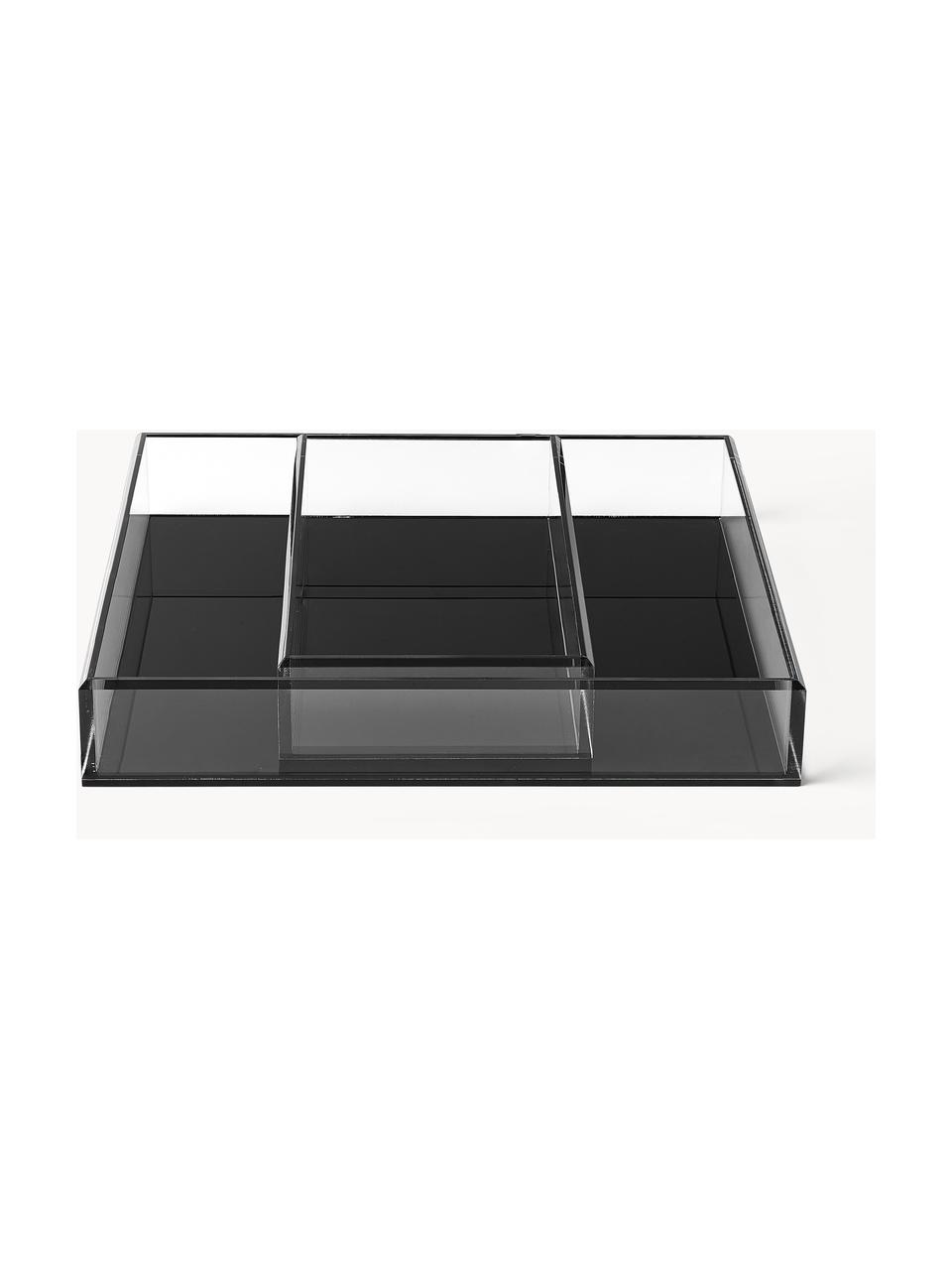 Deko-Tabletts Yuki, 2er-Set, Acrylglas, Schwarz, Set mit verschiedenen Größen