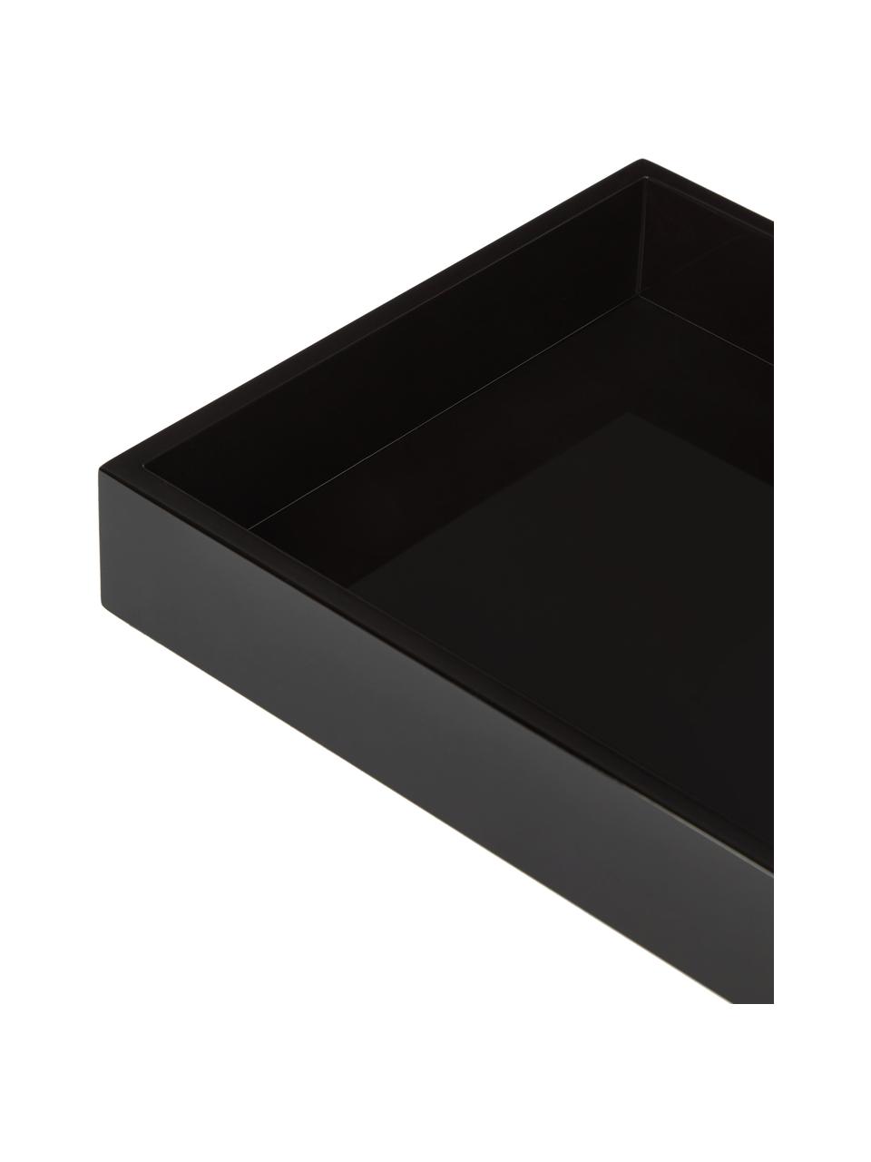 Vysoce lesklý tác Hayley, Černá, Š 30 cm, H 30 cm