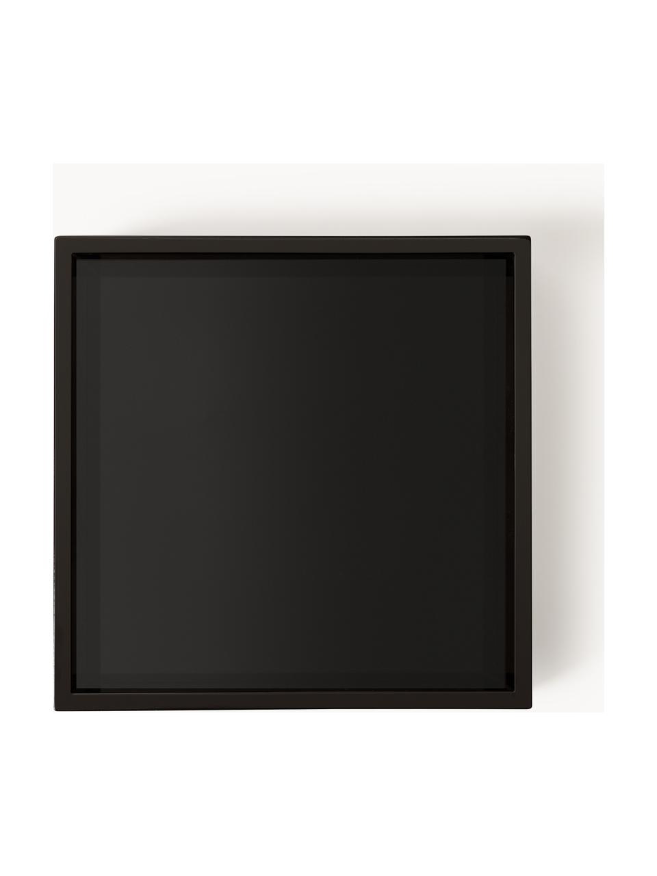 Hochglanz-Tablett Hayley, B 30 cm, Tablett: Mitteldichte Holzfaserpla, Unterseite: Samtbezug, Schwarz, B 30 x T 30 cm