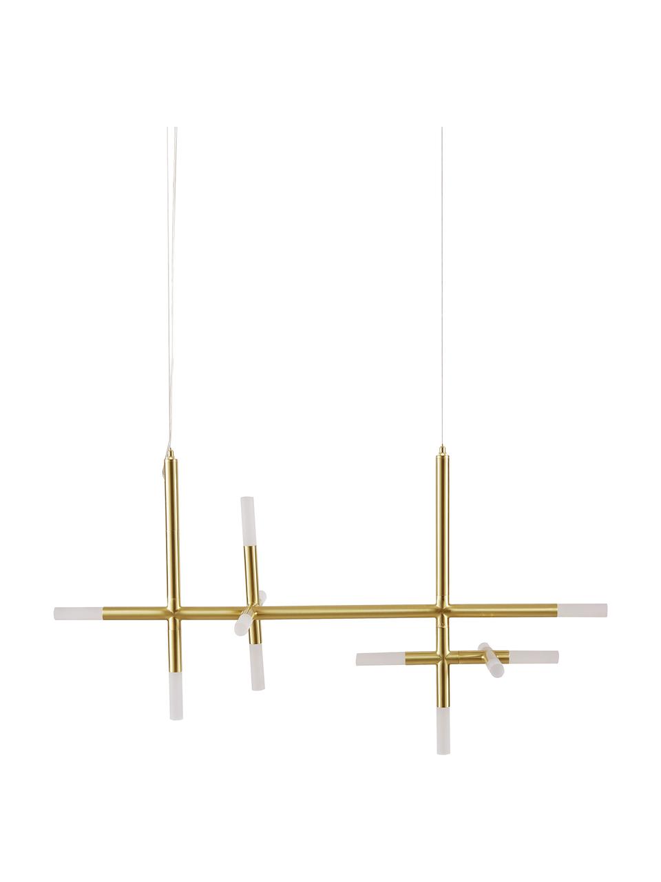 Velké závěsné LED svítidlo Gratia, Zlatá, Š 90 cm, V 50 cm