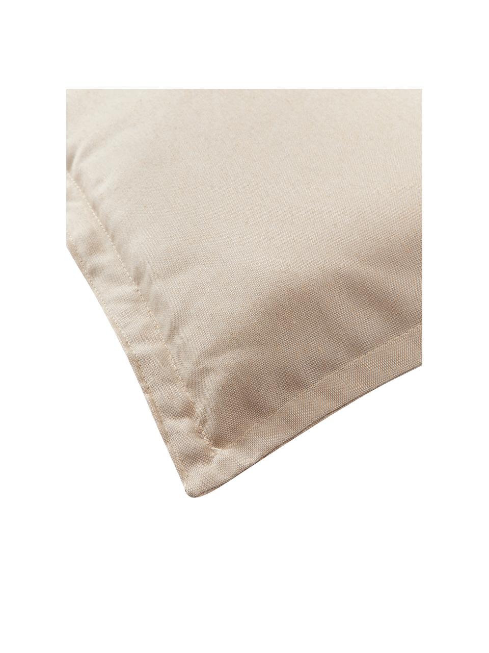 Einfarbige Bankauflage Panama, Bezug: 50 % Baumwolle, 45 % Poly, Hellbeige, B 48 x L 150 cm