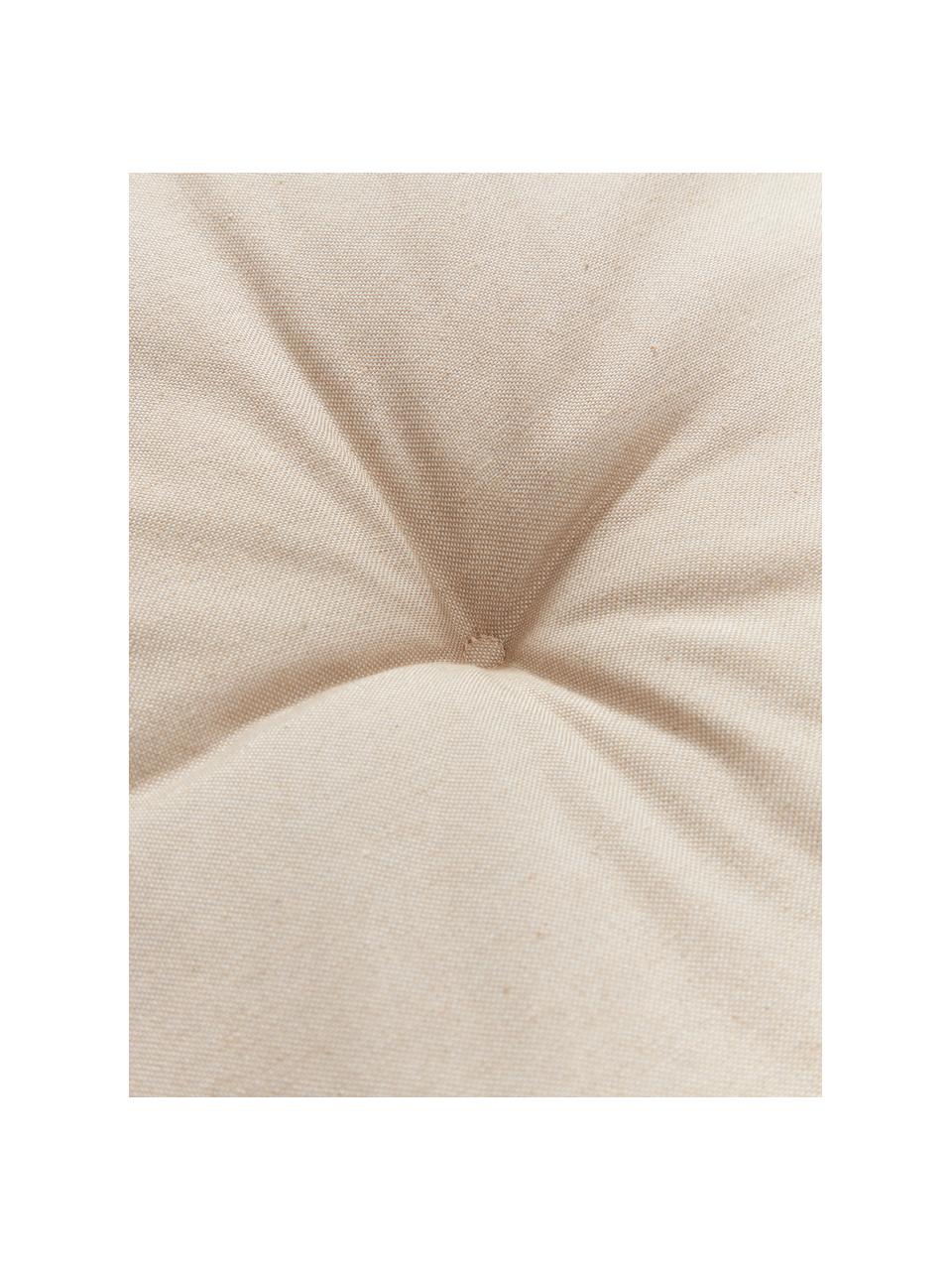 Einfarbige Bankauflage Panama, Bezug: 50 % Baumwolle, 45 % Poly, Hellbeige, B 48 x L 150 cm