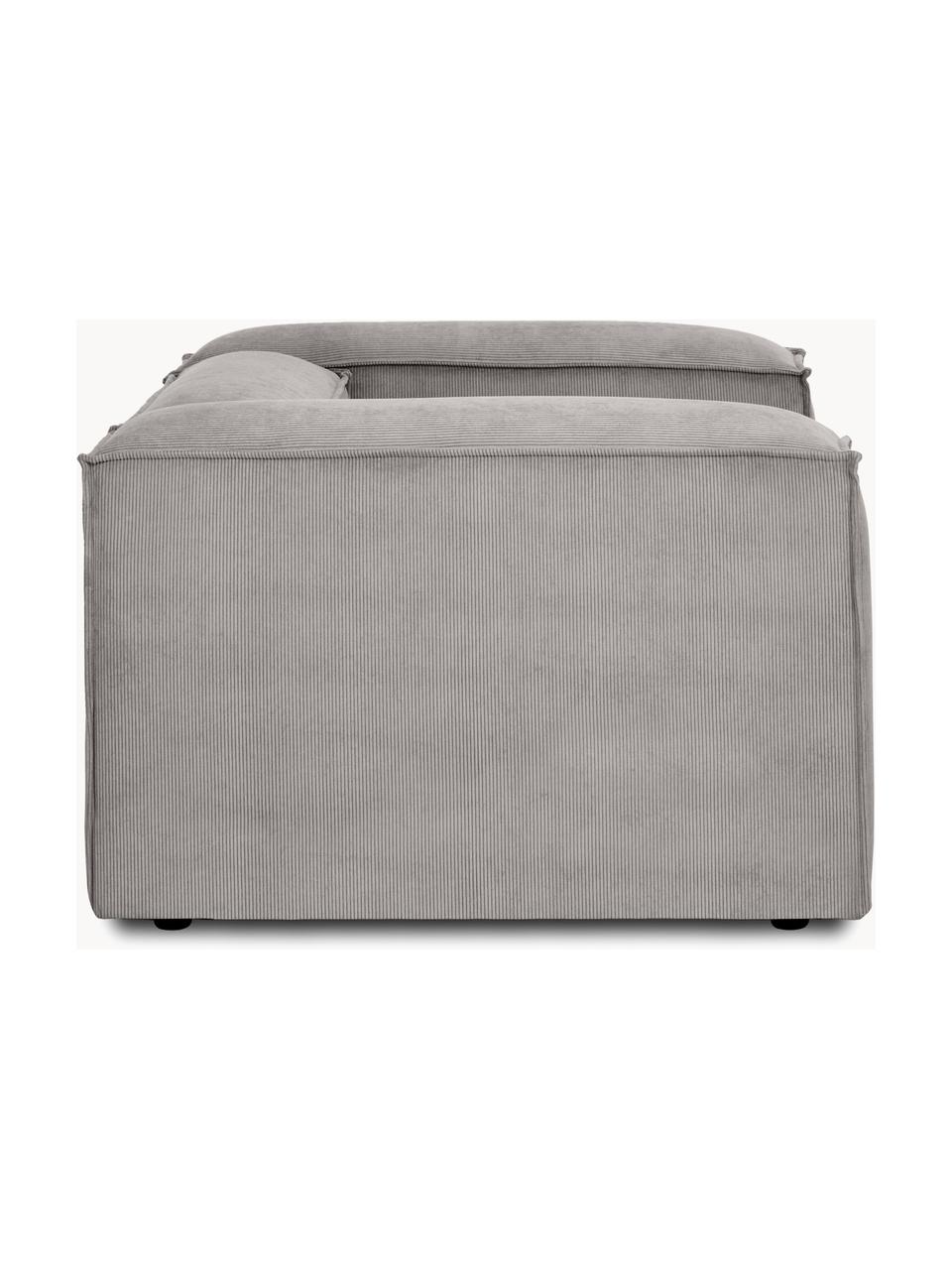 Sillón de pana Lennon, Tapizado: pana (92% poliéster, 8% p, Estructura: madera de pino maciza, ma, Patas: plástico Este producto es, Pana gris, An 130 x F 101 cm