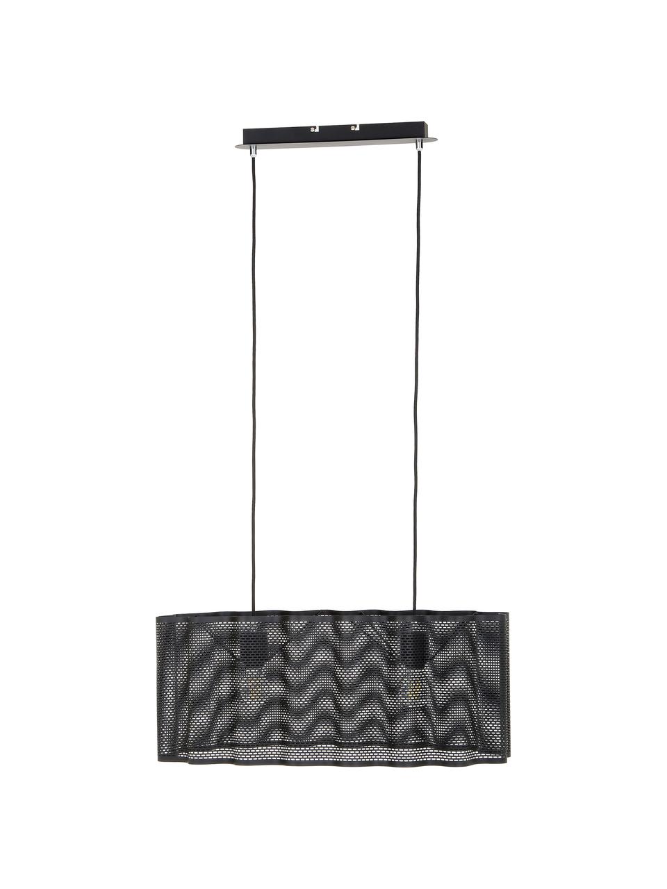 Owalna lampa wisząca Glicine, Czarny, S 70 x W 28 cm