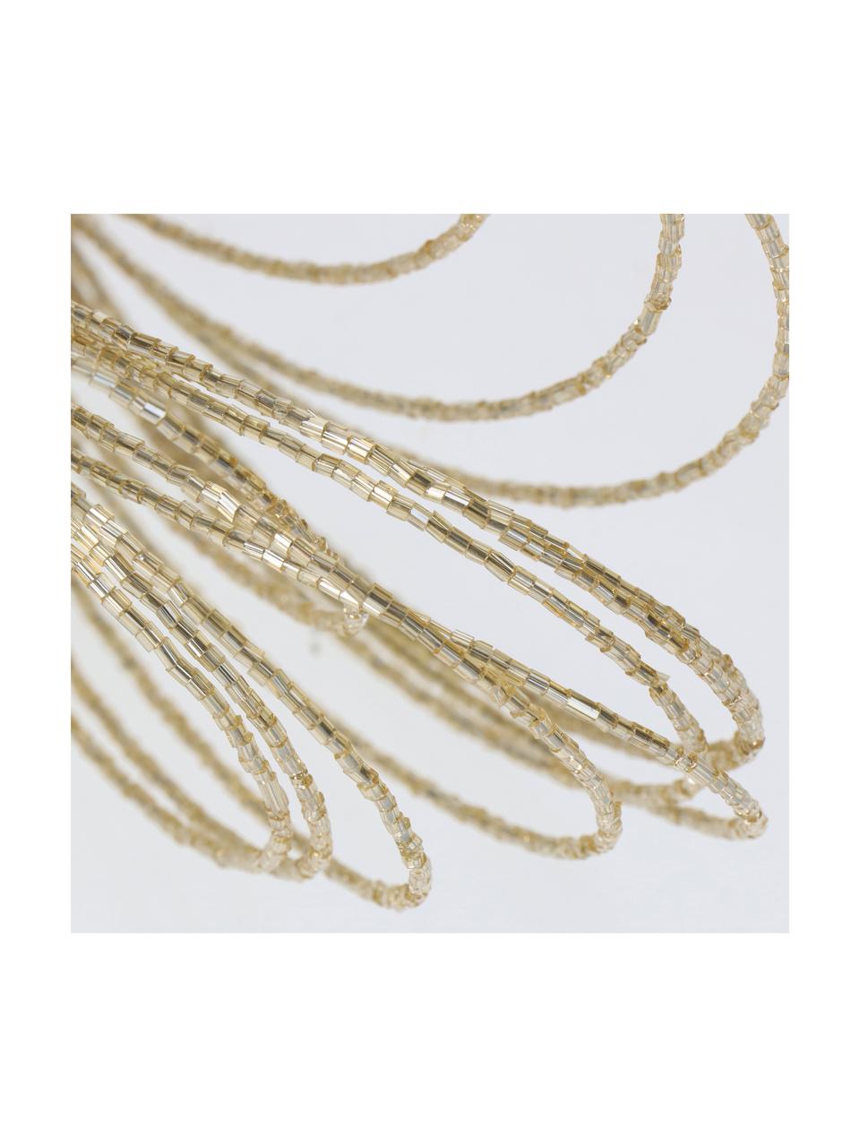Adornos navideños Beads, 2 uds., Vidrio, metal, recubierto, Champán, Ø 35 x Al 58 cm