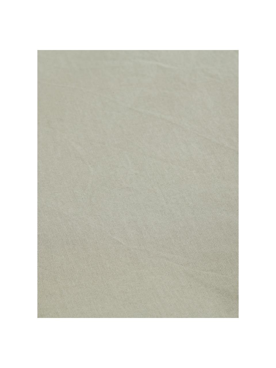 Parure copripiumino in cotone effetto stone washed Velle, Tessuto: cotone ranforce, Fronte e retro: verde reseda, 155 x 200 cm + 1 federa 50 x 80 cm
