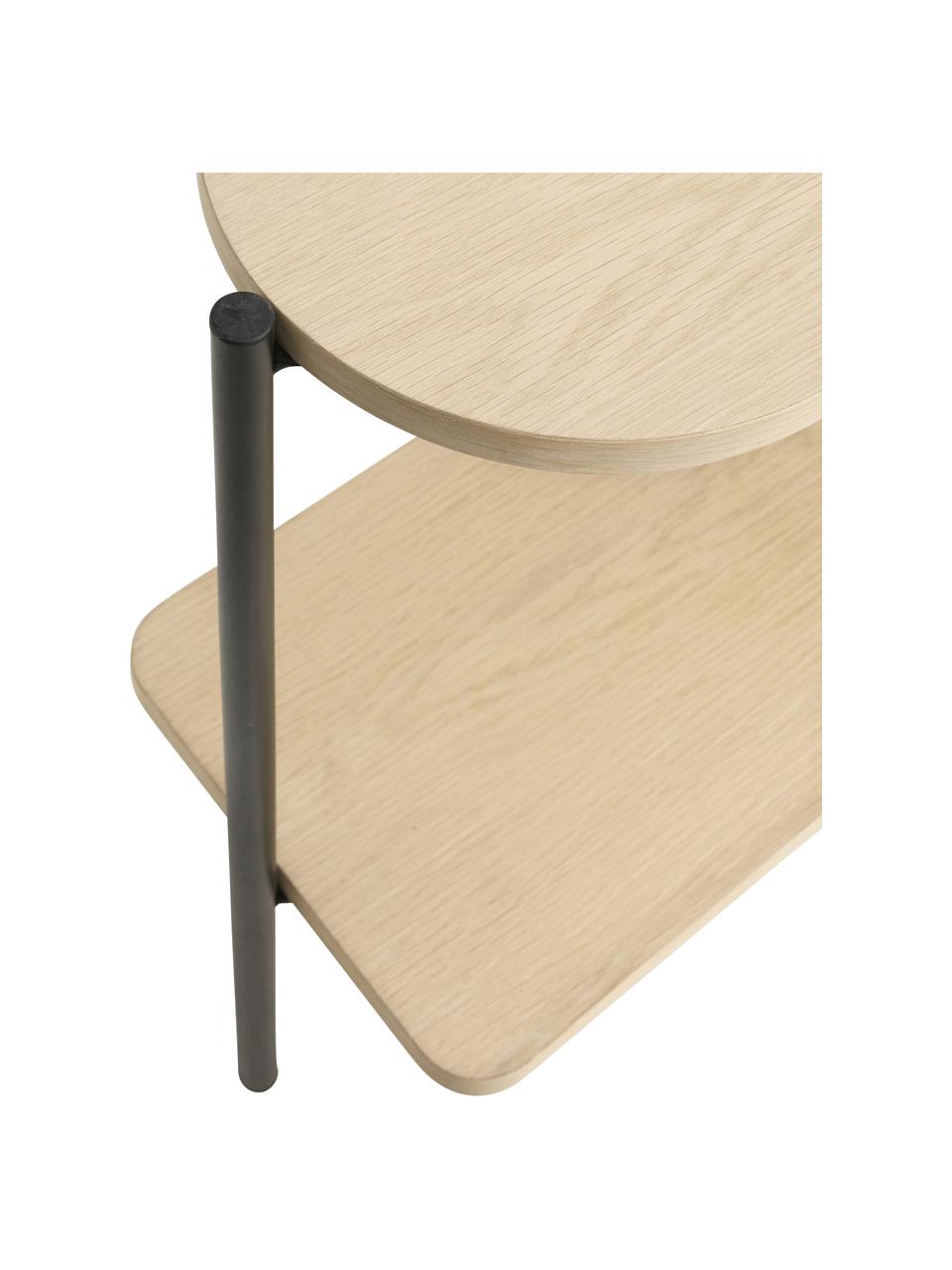 Regal Gugge aus Holz und Metall, Gestell: Metall, pulverbeschichtet, Holz, Schwarz, B 150 x H 61 cm