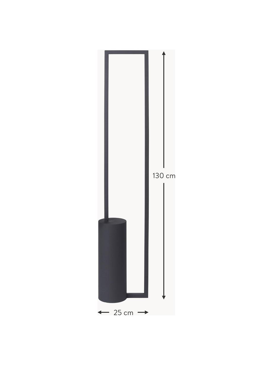 LED vloerlamp Geometric, Lamp: gepoedercoat staal, Zwart, H 130 cm