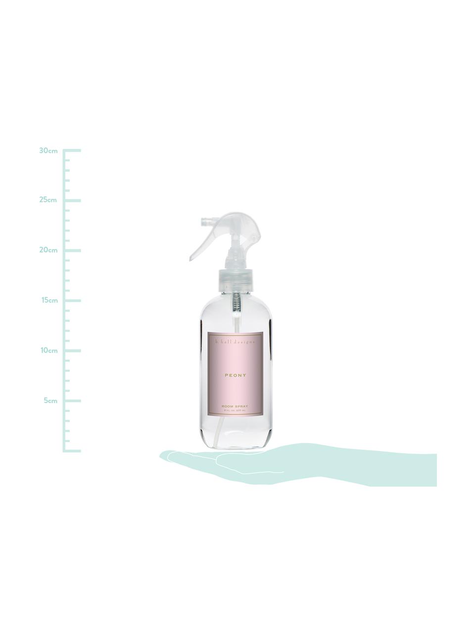 Spray per ambienti Peony (fragranze di fiori), Trasparente, Ø 5 x Alt. 24 cm
