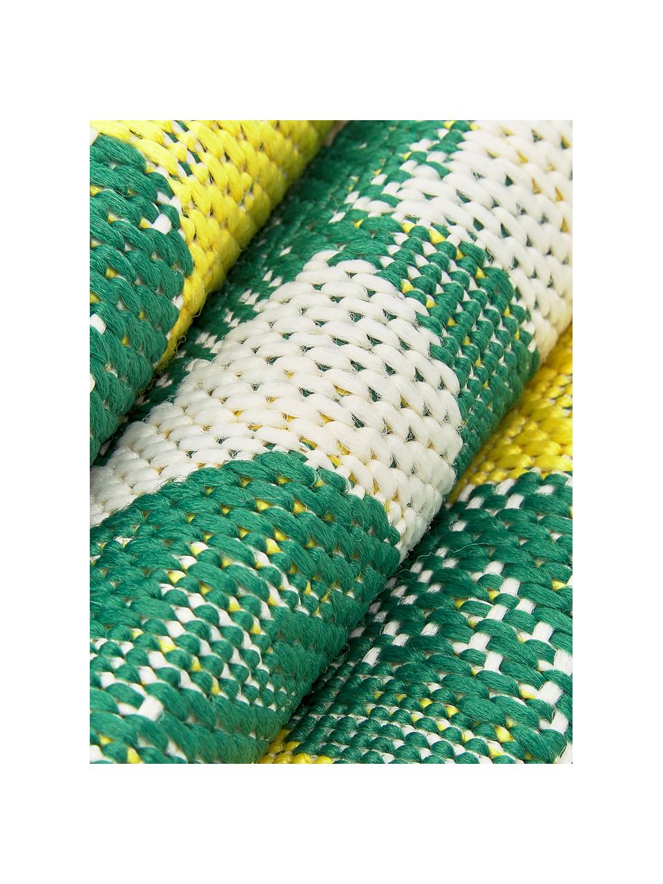 Vnitřní a venkovní koberec s potiskem s citróny Limonia, 86 % polypropylen, 14 % polyester, Krémově bílá, žlutá, zelená, Š 160 cm, D 230 cm (velikost M)