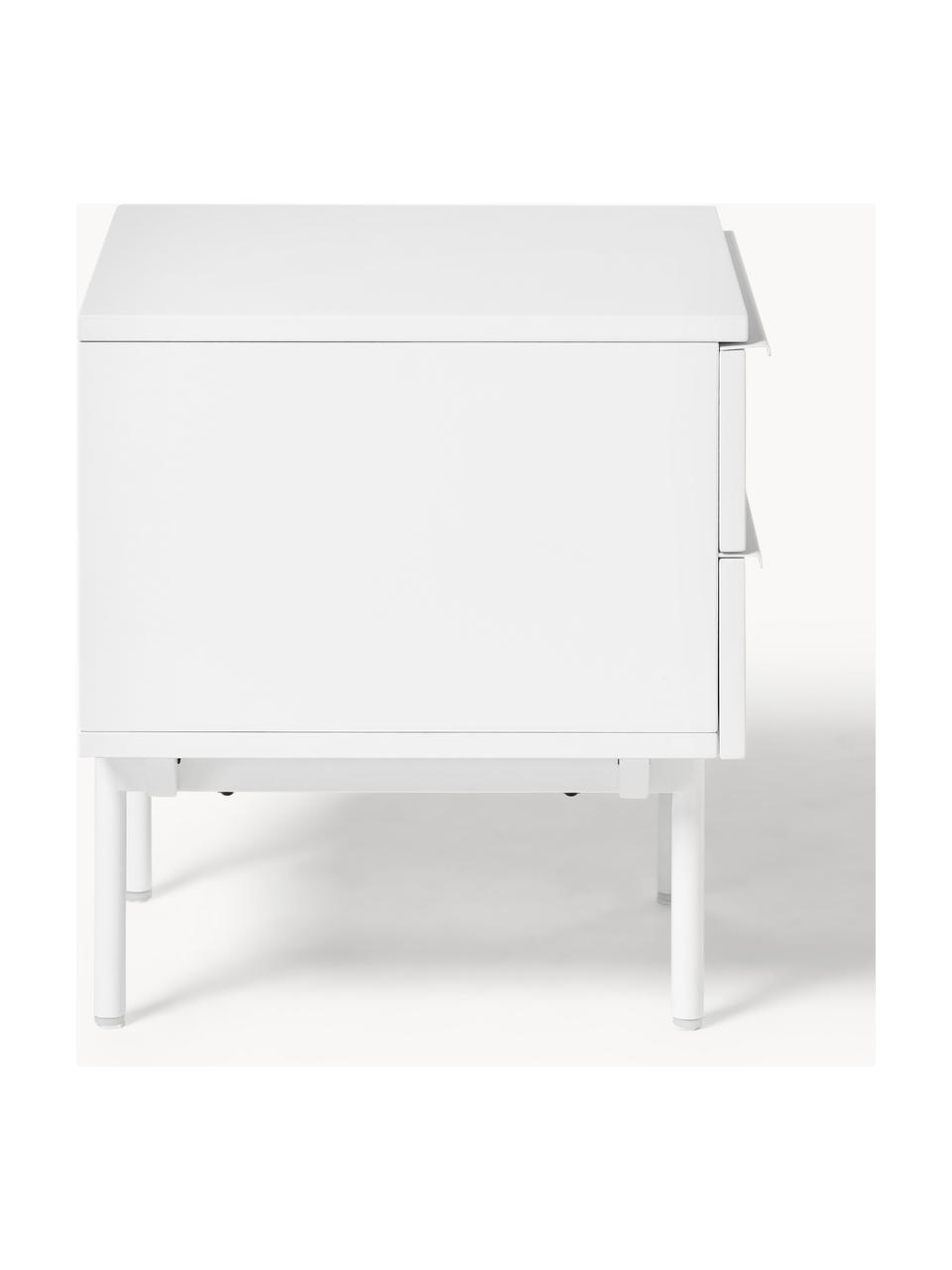 Table de chevet en bois Elona, Blanc, larg. 45 x haut. 40 cm